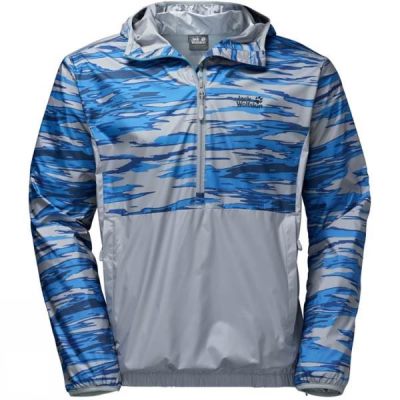 Chaquetas Jack Wolfskin Coastal Wave Smock Hombre Gris / Azules - Chile IQV926478